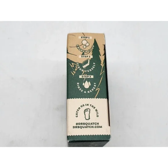 Dr. Squatch Snowy Pine Tar Men's Soap Limited Edition 5oz Balsam Fir Medium Grit - Picture 3 of 6